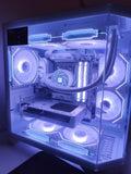 Sleek White Gaming PC – 32 GB DDR5, 16 GB GPU, 1 TB NVMe – Ready for 1080p‑1440p Play